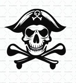 Piratenschädel und gekreuzte Knochen